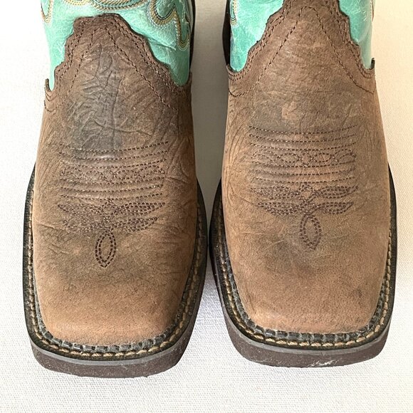 Justin Gypsy Turquoise/Aqua Cowboy Boots-Womens 6.5B - Picture 3 of 12